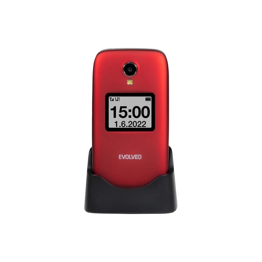Evolveo - EasyPhone FS teléfono móvil plegable para personas mayores 2.8 rojo