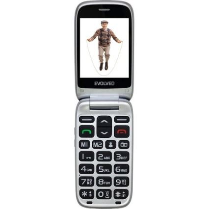Evolveo - EasyPhone FS teléfono móvil plegable para personas mayores 2.8 rojo