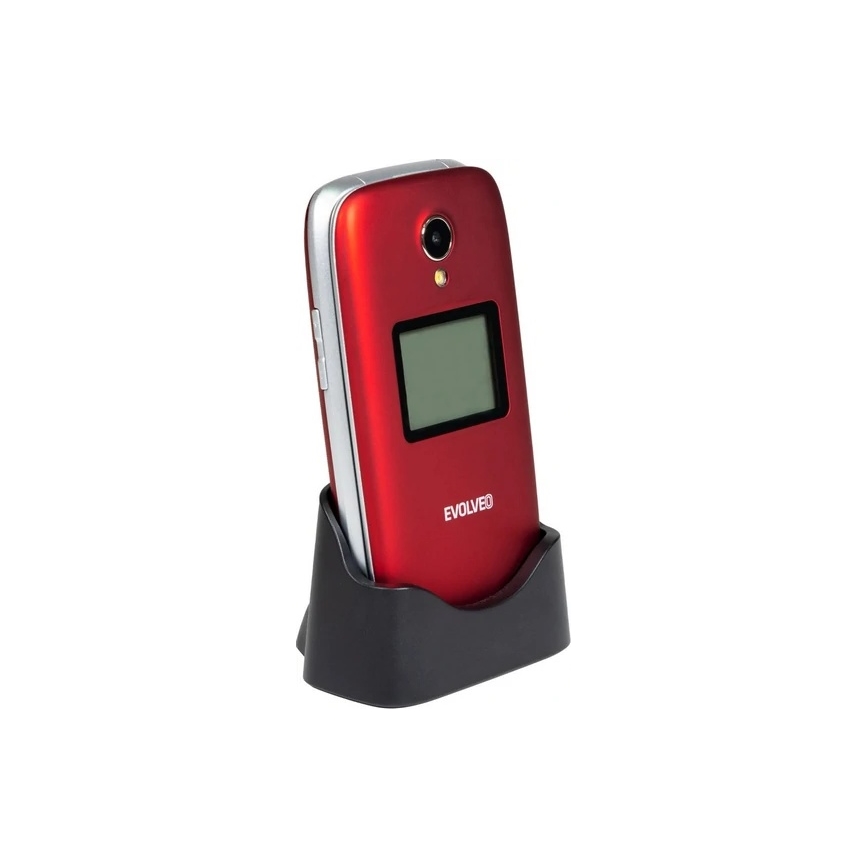 Evolveo - EasyPhone FS teléfono móvil plegable para personas mayores 2.8 rojo