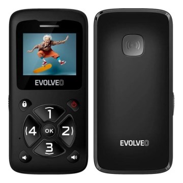 Evolveo - EasyPhone ID móvil para personas mayores negro