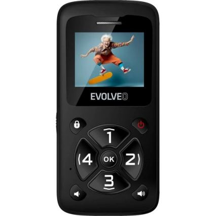 Evolveo - EasyPhone ID móvil para personas mayores negro