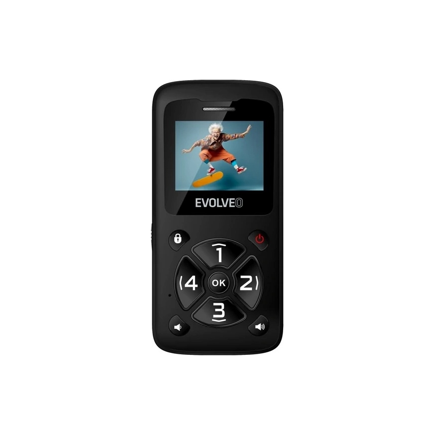 Evolveo - EasyPhone ID móvil para personas mayores negro