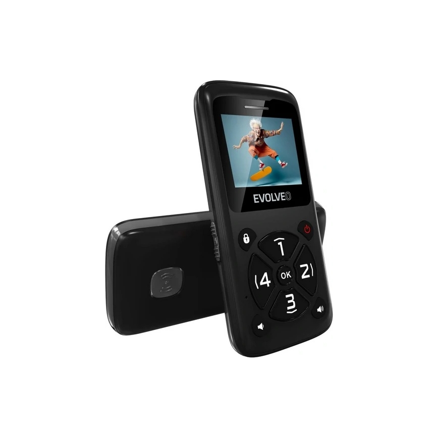 Evolveo - EasyPhone ID móvil para personas mayores negro