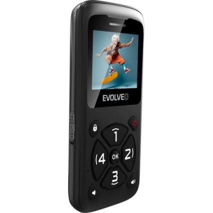 Evolveo - EasyPhone ID móvil para personas mayores negro