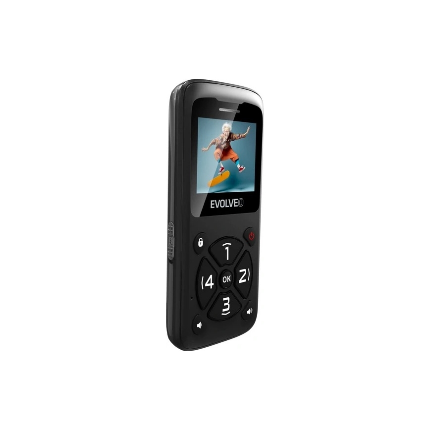 Evolveo - EasyPhone ID móvil para personas mayores negro