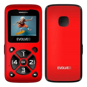 Evolveo - EasyPhone ID teléfono móvil para personas mayores rojo