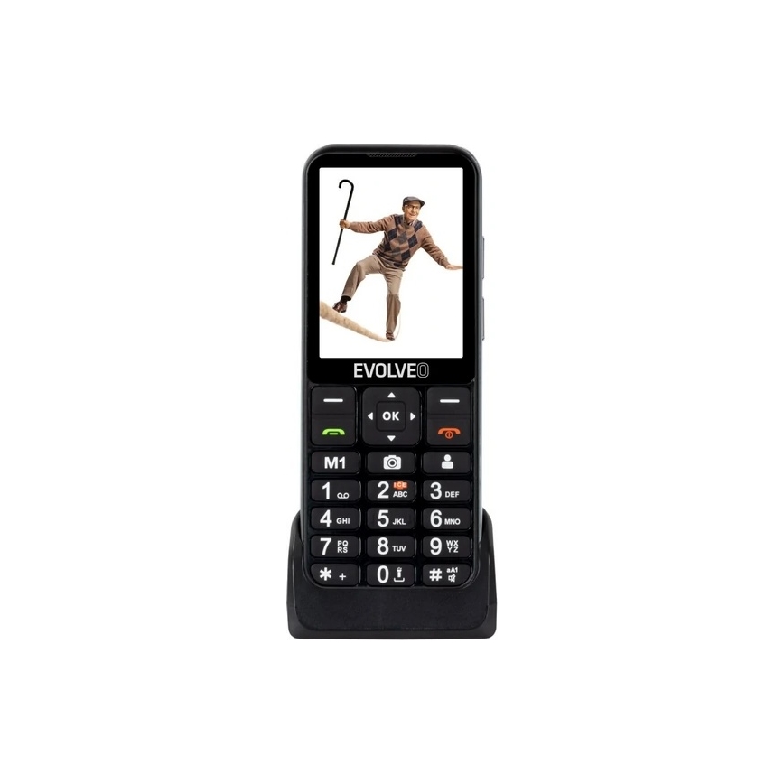 Evolveo - EasyPhone LT 4G teléfono móvil para personas mayores, negro