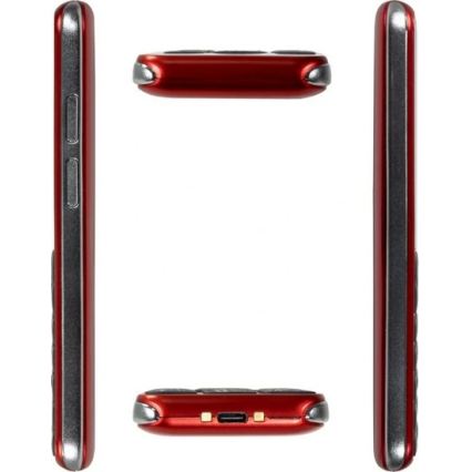 Evolveo - EasyPhone LT 4G teléfono móvil para personas mayores, rojo