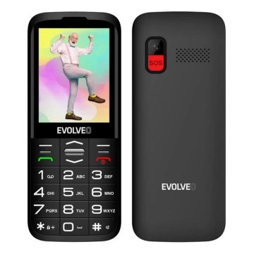 Evolveo - EasyPhone XO teléfono móvil para personas mayores, negro