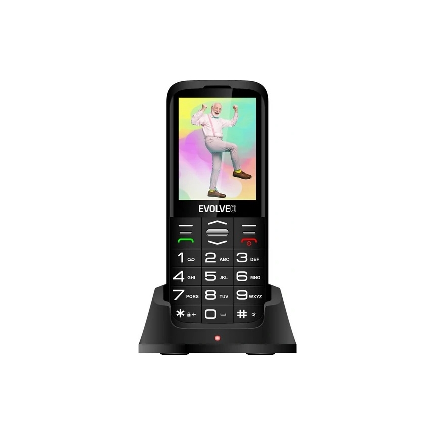 Evolveo - EasyPhone XO teléfono móvil para personas mayores, negro