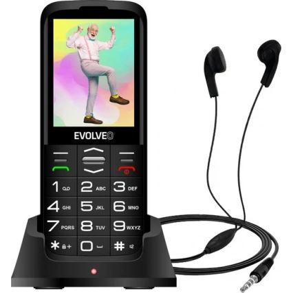 Evolveo - EasyPhone XO teléfono móvil para personas mayores, negro