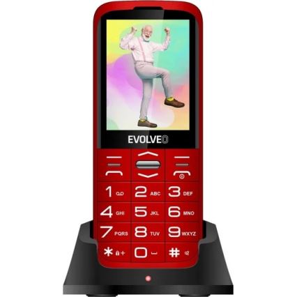Evolveo - EasyPhone XO teléfono móvil para personas mayores rojo