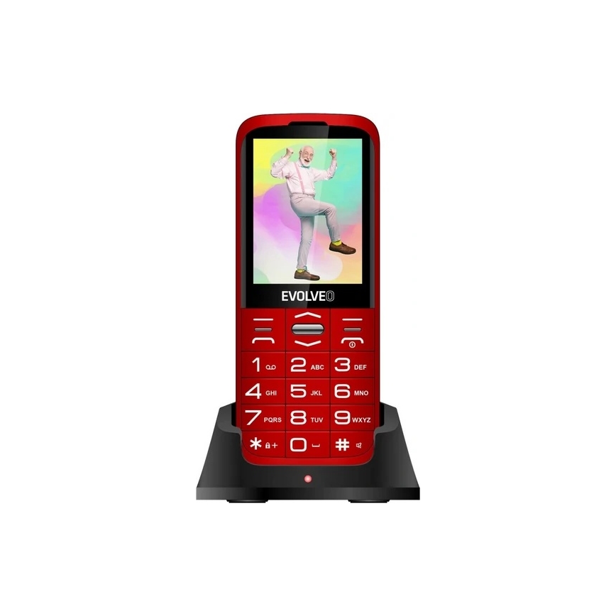 Evolveo - EasyPhone XO teléfono móvil para personas mayores rojo