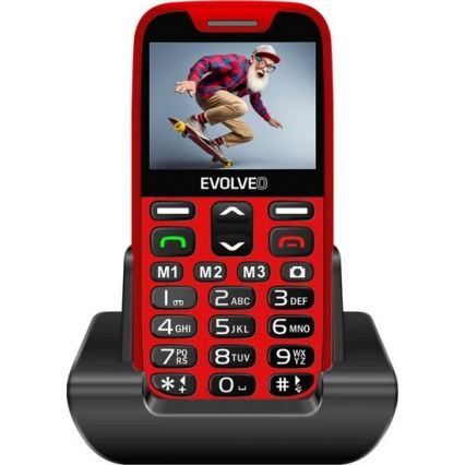 Evolveo - EasyPhone XR 4G teléfono móvil para personas mayores rojo