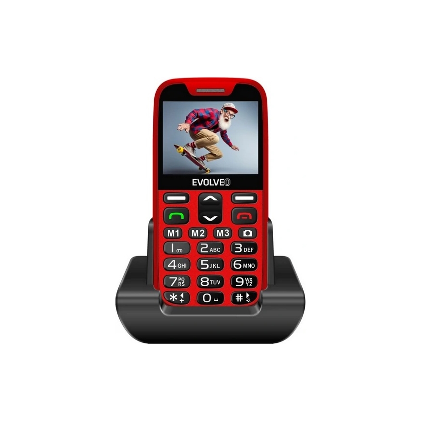 Evolveo - EasyPhone XR 4G teléfono móvil para personas mayores rojo