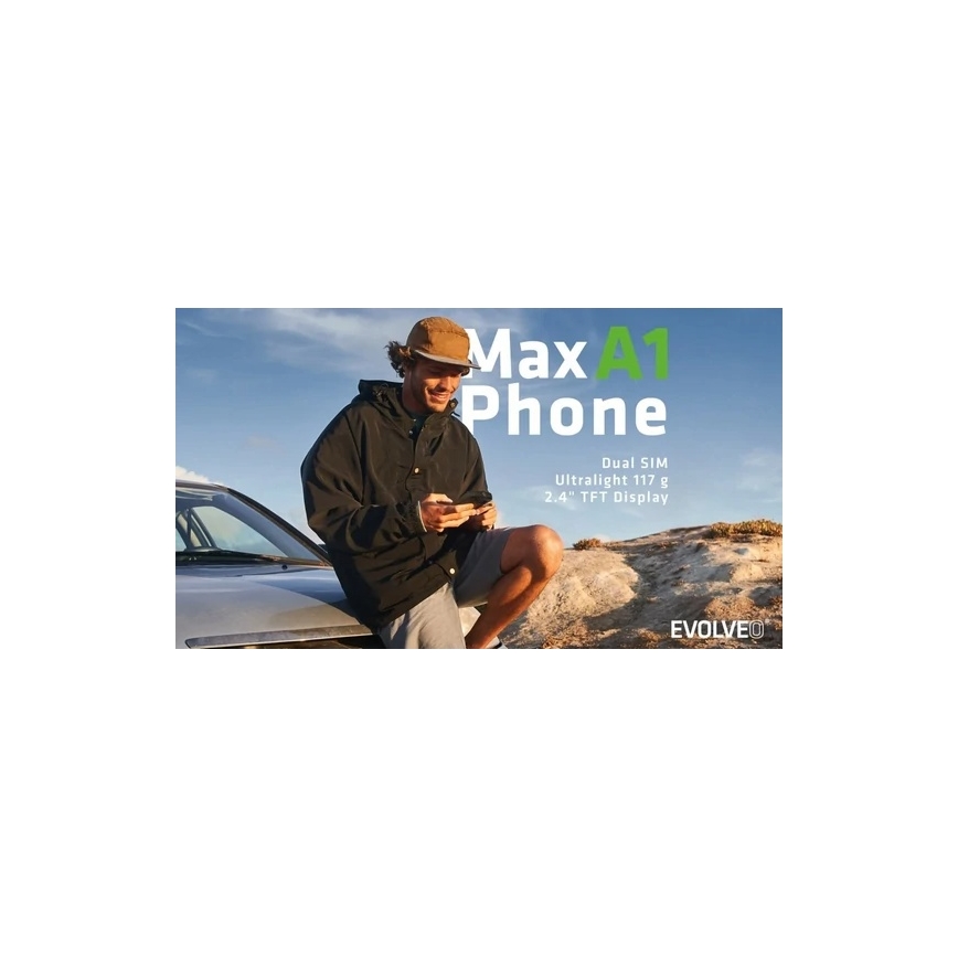 Evolveo - MaxPhone A1, teléfono Dual SIM con teclado físico, color negro