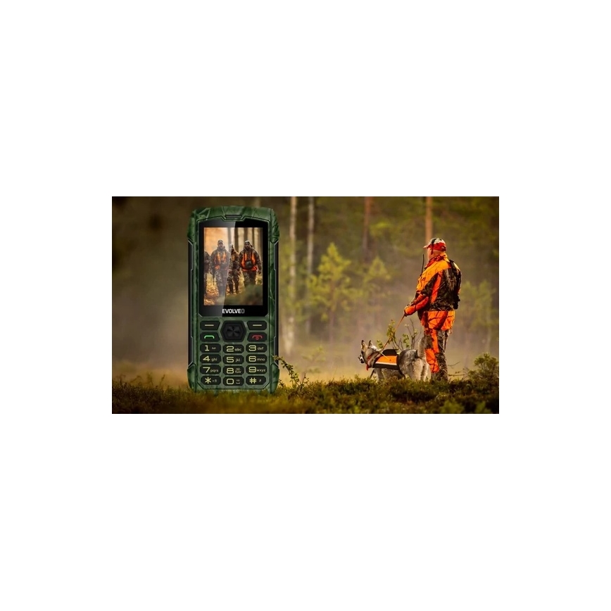 Evolveo - StrongPhone H1 teléfono Dual SIM resistente al agua con camuflaje de caza