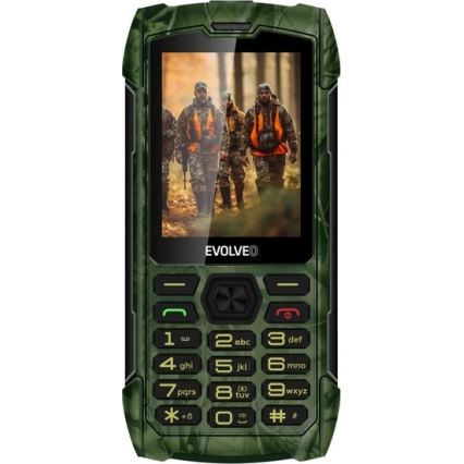Evolveo - StrongPhone H1, teléfono resistente al agua Dual SIM con camuflaje de caza