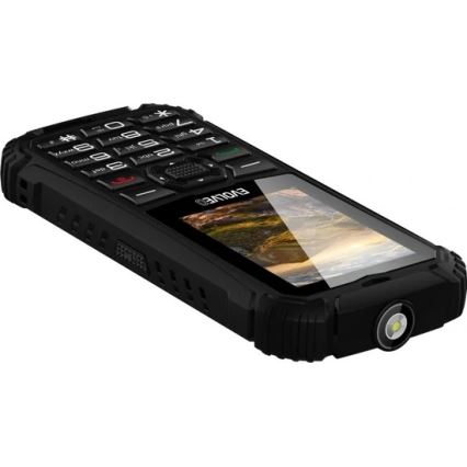 Evolveo - StrongPhone Q1, teléfono Dual SIM impermeable, negro