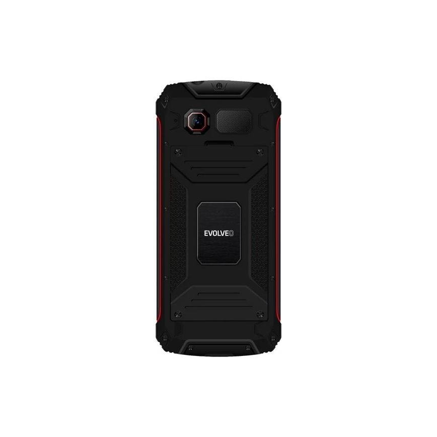 Evolveo - StrongPhone W4, teléfono Dual SIM resistente al agua, negro/rojo