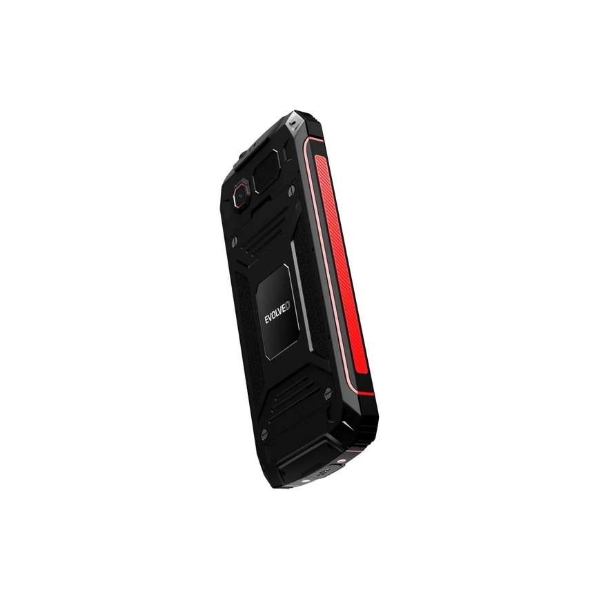 Evolveo - StrongPhone W4, teléfono Dual SIM resistente al agua, negro/rojo