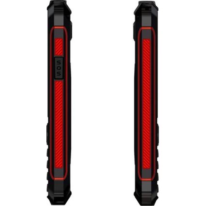 Evolveo - StrongPhone W4, teléfono Dual SIM resistente al agua, negro/rojo
