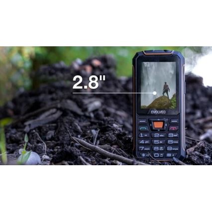 Evolveo - StrongPhone Z6 teléfono Dual SIM resistente al agua negro/naranja