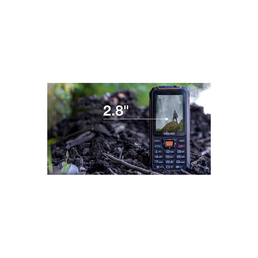 Evolveo - StrongPhone Z6 teléfono Dual SIM resistente al agua negro/naranja