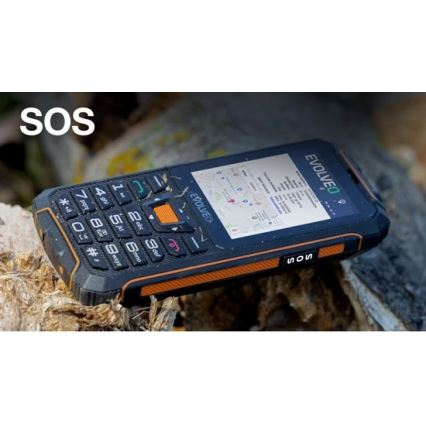 Evolveo - StrongPhone Z6 teléfono Dual SIM resistente al agua negro/naranja