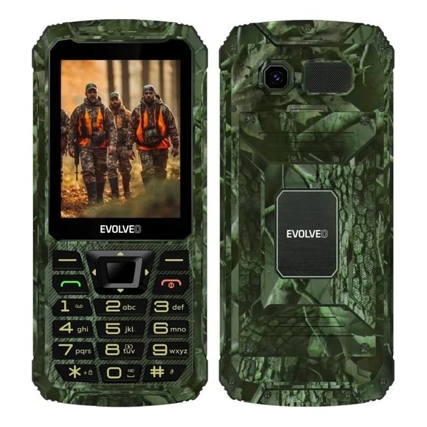 Evolveo - StrongPhone Z6 teléfono impermeable doble SIM camuflaje de caza