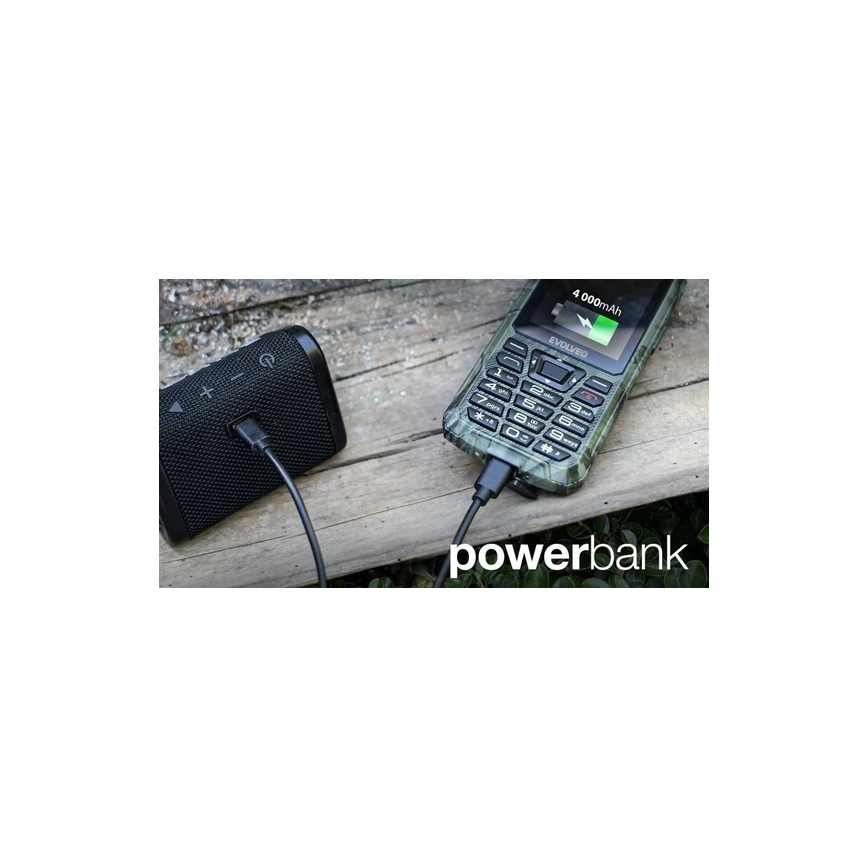 Evolveo - StrongPhone Z6, teléfono resistente al agua Dual SIM, camuflaje de caza