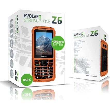 Evolveo - StrongPhone Z6 teléfono resistente al agua Dual SIM naranja