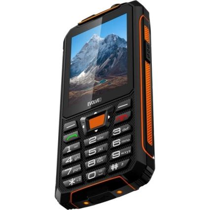 Evolveo - StrongPhone Z6, teléfono resistente al agua Dual SIM, negro/naranja