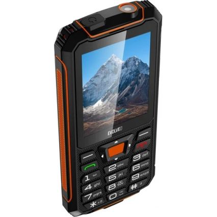 Evolveo - StrongPhone Z6, teléfono resistente al agua Dual SIM, negro/naranja