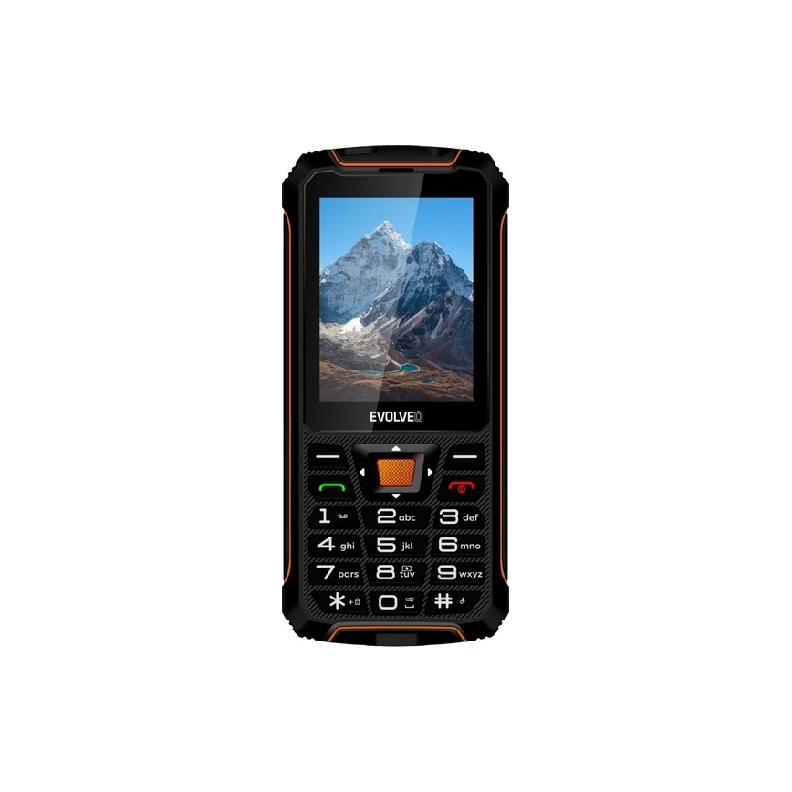 Evolveo - StrongPhone Z6, teléfono resistente al agua Dual SIM, negro/naranja
