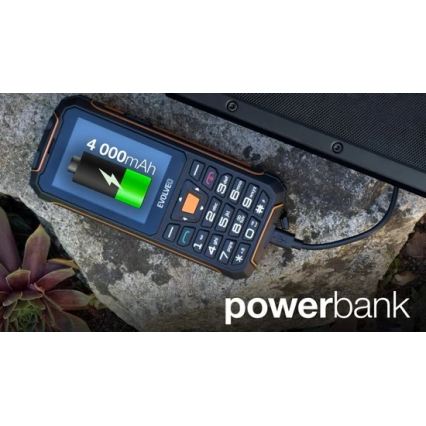 Evolveo - StrongPhone Z6, teléfono resistente al agua Dual SIM, negro/naranja