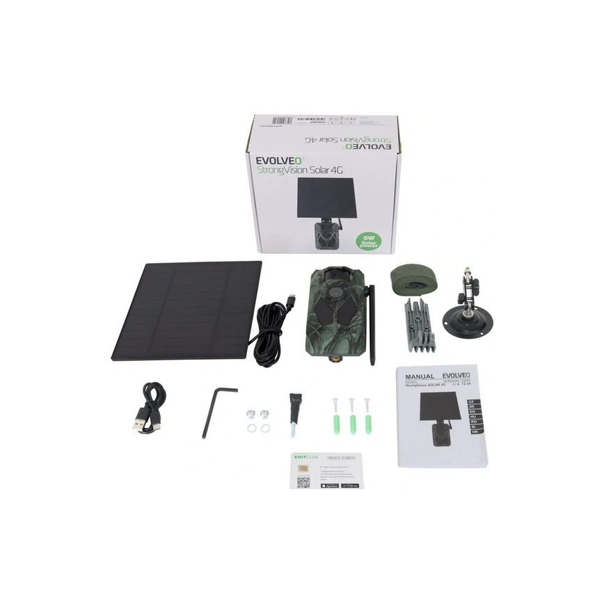 Evolveo - StrongVision Solar 4G cámara trampa  4G con aplicación y panel solar