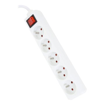 Extensión con interruptor 5Z Type E 5m blanco