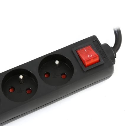 Extensión con interruptor 5Z Type E 5m negro