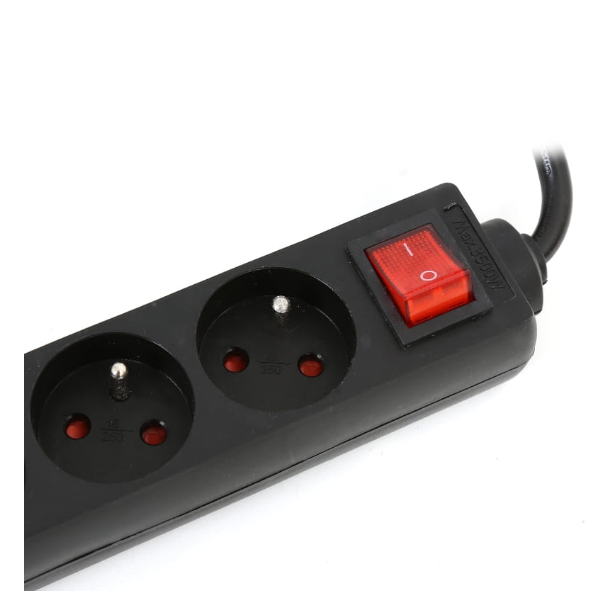 Extensión con interruptor 5Z Type E 5m negro