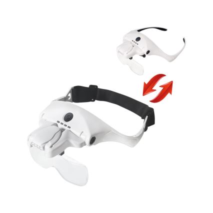 Extol - Gafas recargables con lupa e iluminación LED/300 mAh