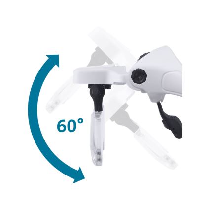 Extol - Gafas recargables con lupa e iluminación LED/300 mAh