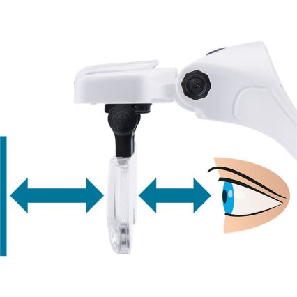 Extol - Gafas recargables con lupa e iluminación LED/300 mAh