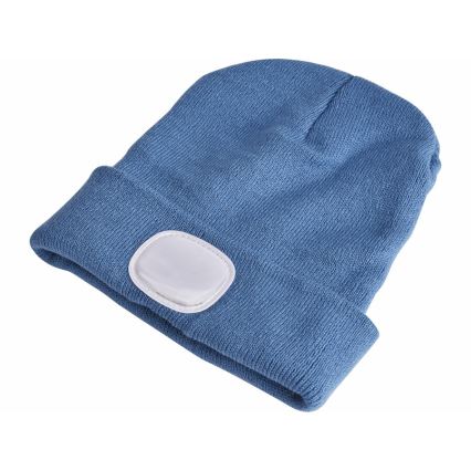 Extol - Gorro con luz frontal recargable por USB 300 mAh, azul, talla única (UNI)