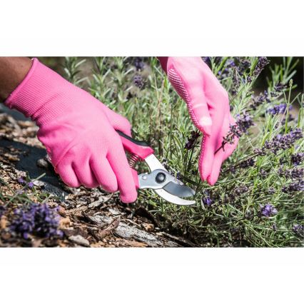 Extol - Guantes de trabajo talla 7 rosa