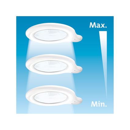 Extol - lámpara de sobremesa LED regulable con lupa LED/10W/230V blanca