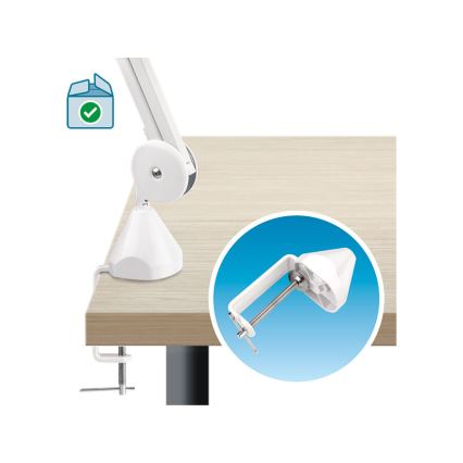 Extol - lámpara de sobremesa LED regulable con lupa LED/10W/230V blanca
