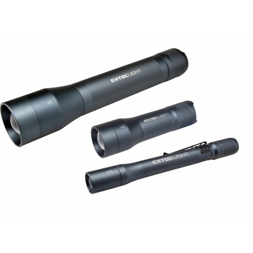 Extol - Linterna LED LED/2xAAA IP54 antracita
