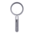 Extol - Lupa recargable con luz LED regulable/650 mAh blanca/gris