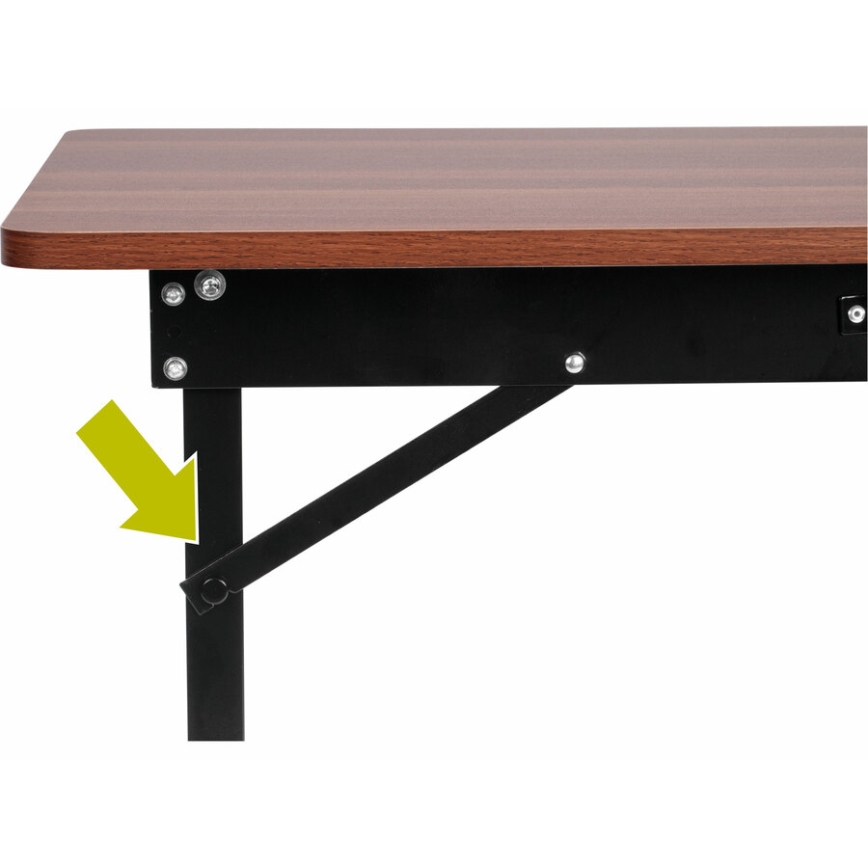 Extol - Mesa de trabajo plegable 100x60 cm de color marrón/negro